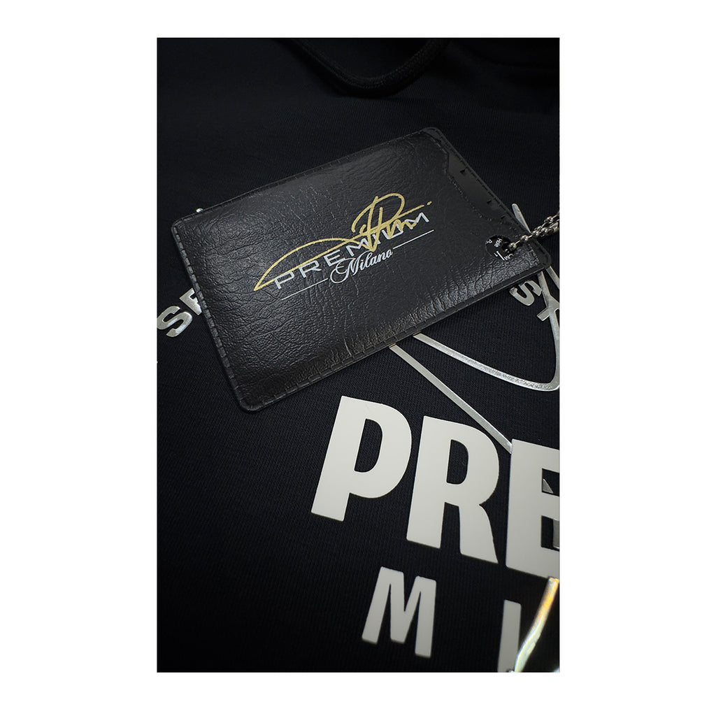 Premium Milano Mens Premium Brain Design Hoodie RHK4423 Black