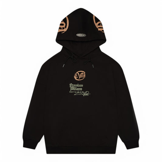 Premium Milano Mens Premium Butterfly Hoodie RHK4424 Black