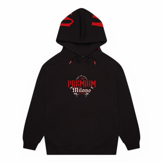 Premium Milano Mens Premium Bred Hoodie RHK4607 Black
