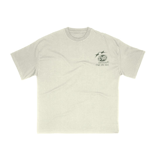 Premium Milano Mens Fortune Favors The Bold Crew Neck T-Shirt S25331-04 Cream