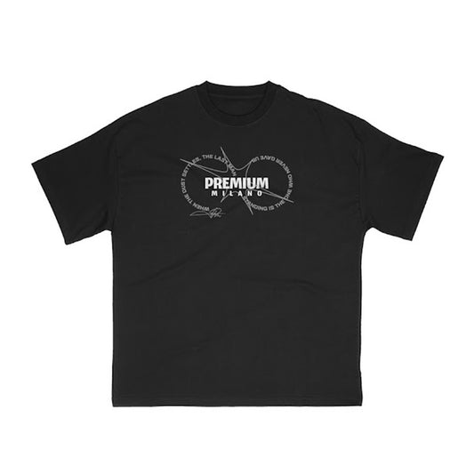 Premium Milano Mens Premium Concious Crew Neck T-Shirt S25331-07 Black