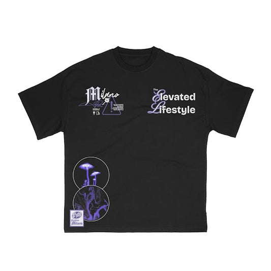 Premium Milano Mens Elevated Lifestyle Crew Neck T-Shirt S25331-14 Black