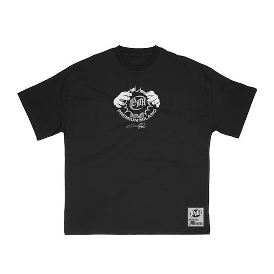 Premium Milano Mens Hypnotized Minds Crew Neck T-Shirt S25331-15 Black