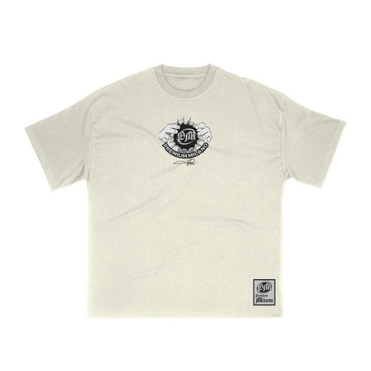 Premium Milano Mens Hypnotized Minds Crew Neck T-Shirt S25331-15 Cream