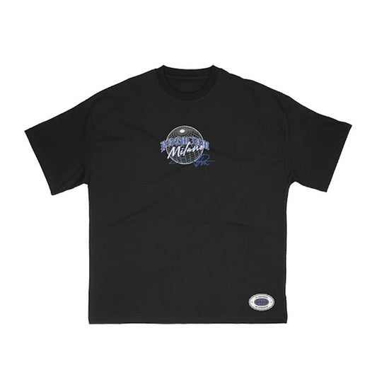 Premium Milano Mens One World Crew Neck T-Shirt S25331-16 Black