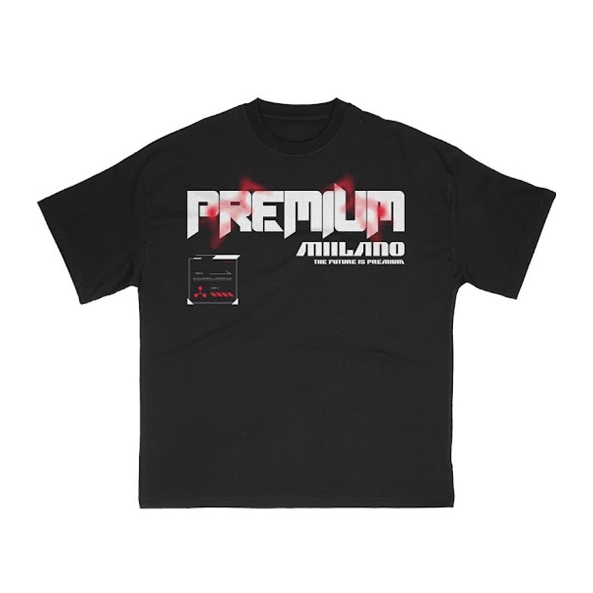 Premium Milano Mens Future Gagues Crew Neck T-Shirt S25331-19 Black