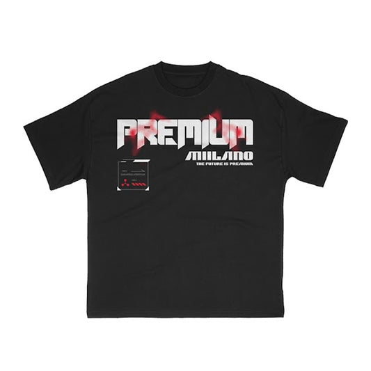 Premium Milano Mens Future Gagues Crew Neck T-Shirt S25331-19 Black