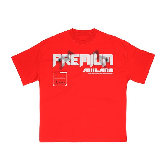 Premium Milano Mens Future Gagues Crew Neck T-Shirt S25331-19 Red