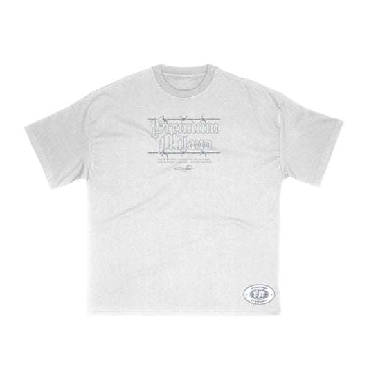 Premium Milano Mens Kiss Of Death Crew Neck T-Shirt S25331-22 White