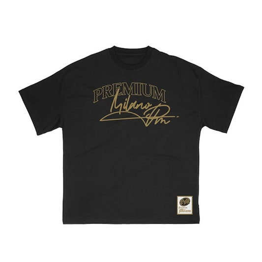 Premium Milano Mens Premium Cognac Crew Neck T-Shirt S25415-13 Black