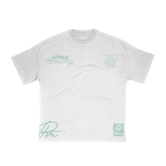 Premium Milano Mens Bound By Destiny Crew Neck T-Shirt S25415-21 White