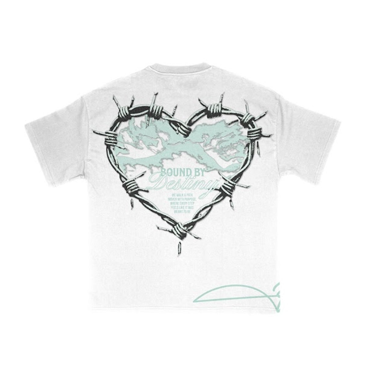 Premium Milano Mens Bound By Destiny Crew Neck T-Shirt S25415-21 White