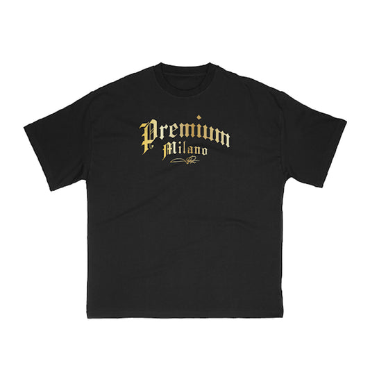 Premium Milano Mens Premium Bite Force Crew Neck T-Shirt S25415-29 Black