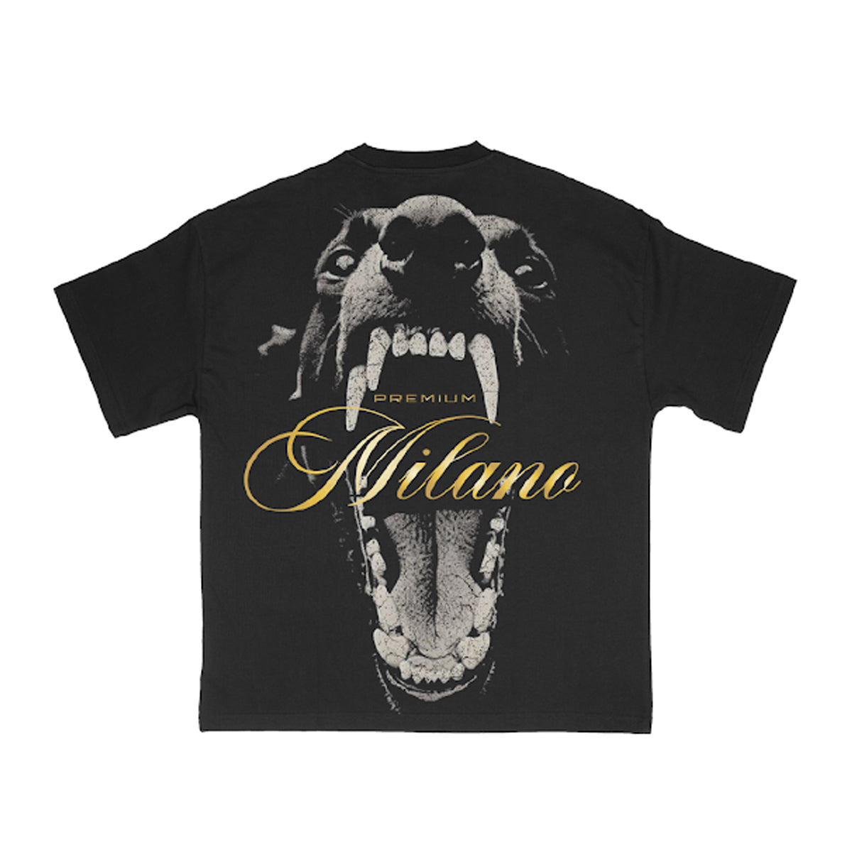 Premium Milano Mens Premium Bite Force Crew Neck T-Shirt S25415-29 Black