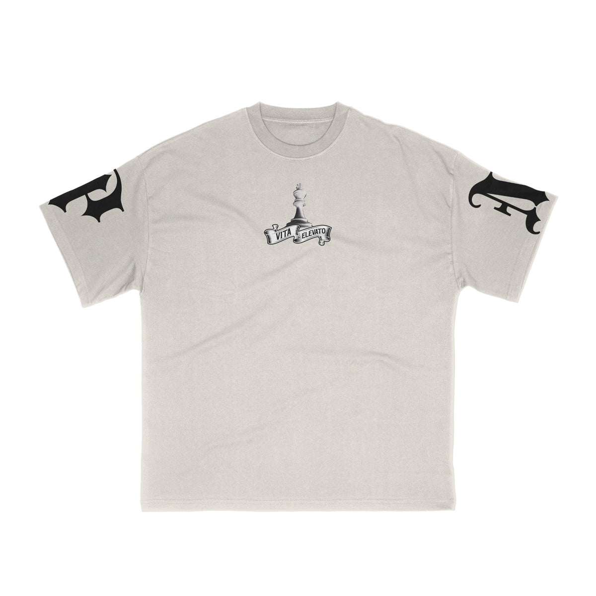 Premium Milano Mens Premium Checkmate Crew Neck T-Shirt S25415-46 Bone