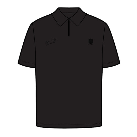 Premium Milano Mens Milano Tonal Emblem Polo Shirt S25415-52 Black