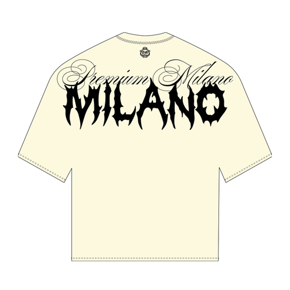 Premium Milano Mens Premium Love Card Crew Neck T-Shirt S2551-50 Cream