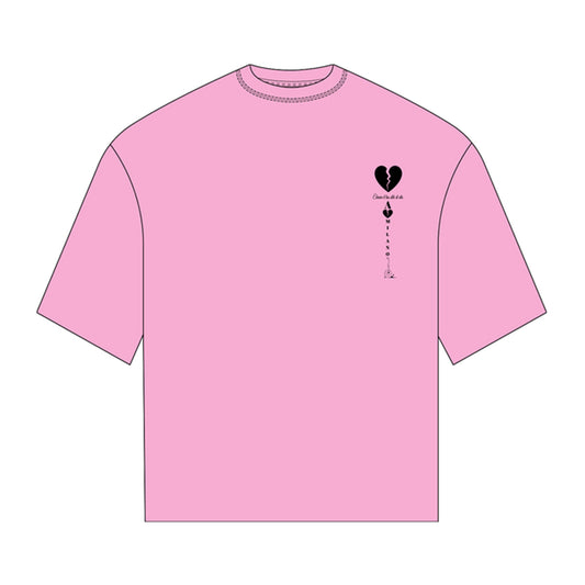 Premium Milano Mens Premium Love Card Crew Neck T-Shirt S2551-50 Pink