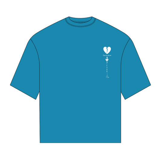 Premium Milano Mens Premium Love Card Crew Neck T-Shirt S2551-50 Slate Blue