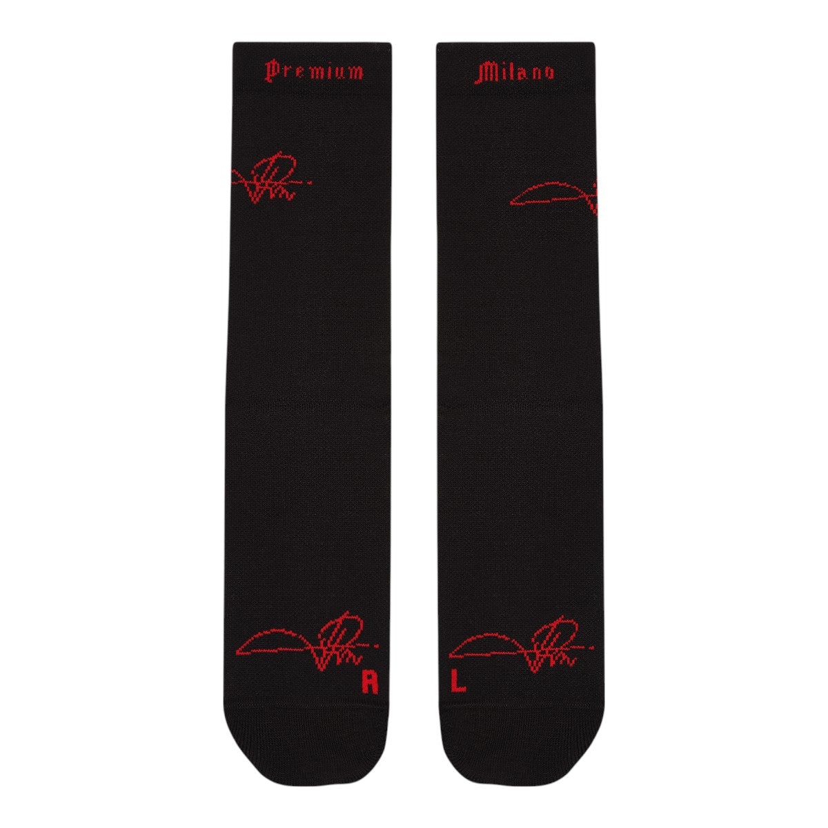 Premium Milano Mens Tube Socks SXPM1963 Black/Red